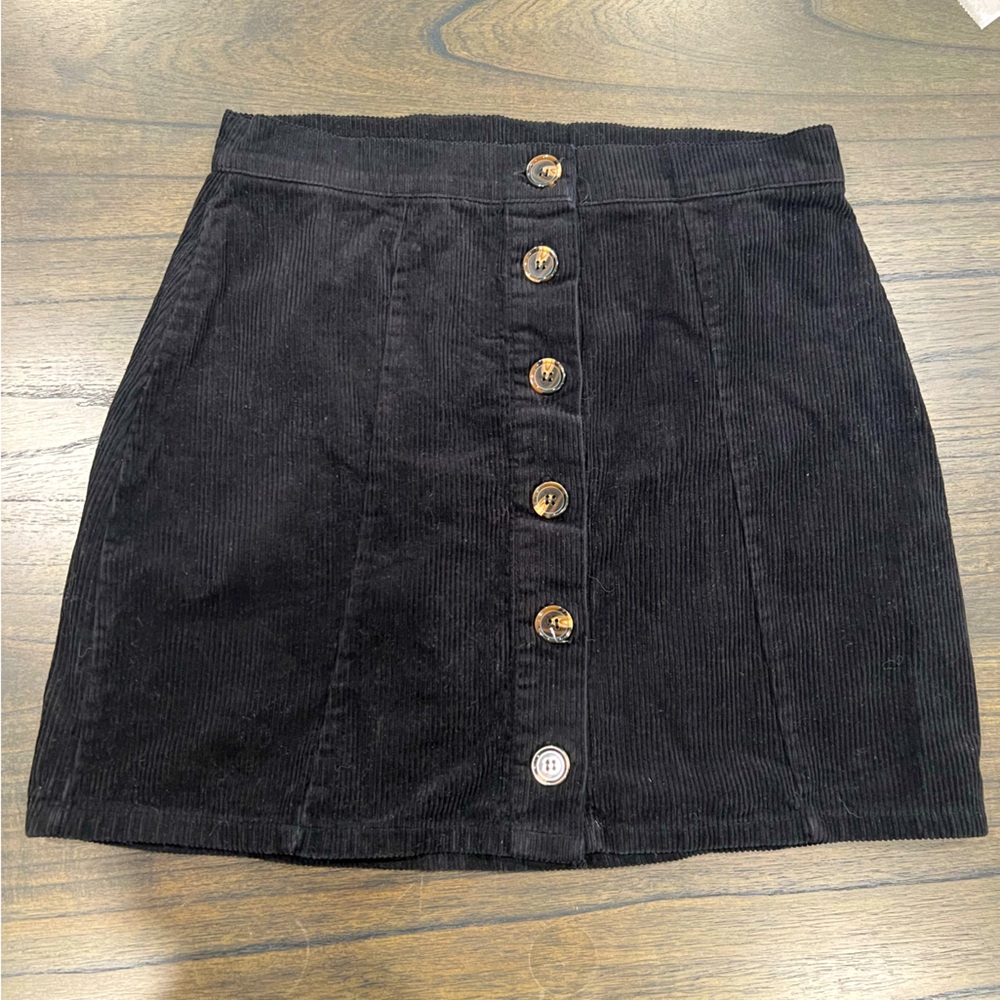 🖤✨Boutique✨🖤 Black Skirt Size Medium Harper Heritage Corduroy With Buttons